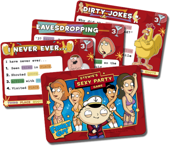 Family Guy Sexy Party Cards - Stewies Sexy Party Game (600x495), Png Download