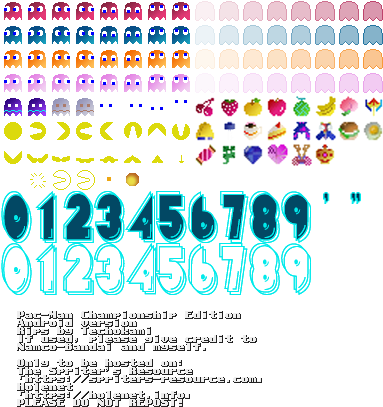 Large Sprites - Pacman Champion Edition Sprites (384x416), Png Download