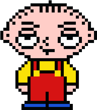 Stewie - Family Guy Pixel Art (560x540), Png Download