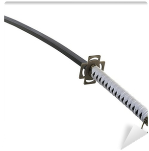 Katana Sword Isolated On White Wall Mural • Pixers® - Katana Blanc Et Noir (400x400), Png Download