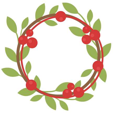 Berry Wreath Svg Cutting Files Free Svg Cuts Christmas - Silhouette (432x432), Png Download