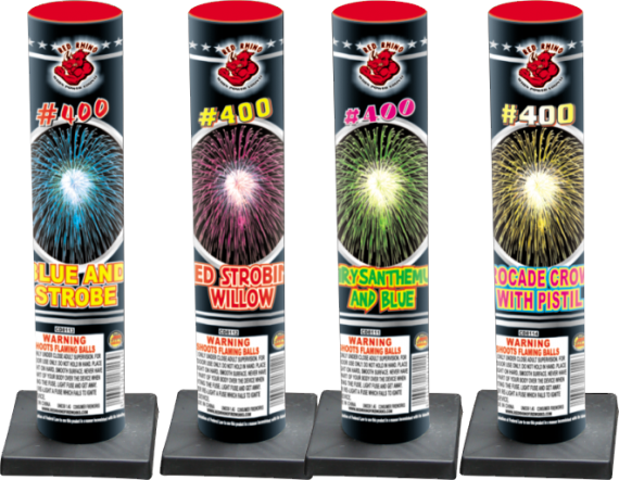 #400 Assorted Tubes - Fireworks (570x442), Png Download