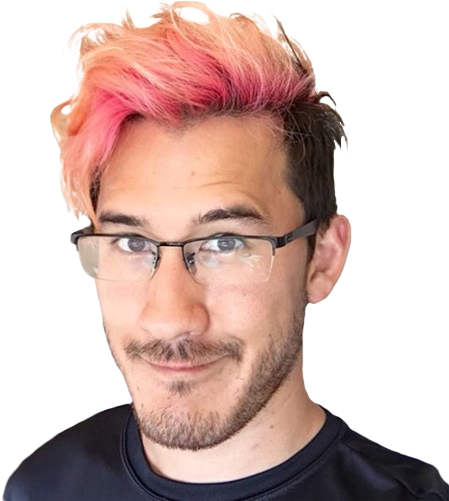 Markiplrrrr & Jackseptudig Markiplier Blue Hair, Dan - Hair Markiplier (500x500), Png Download