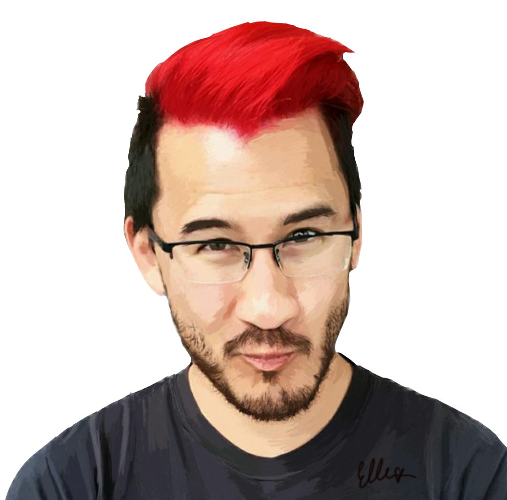 Blue Red Hair Man (1039x1024), Png Download