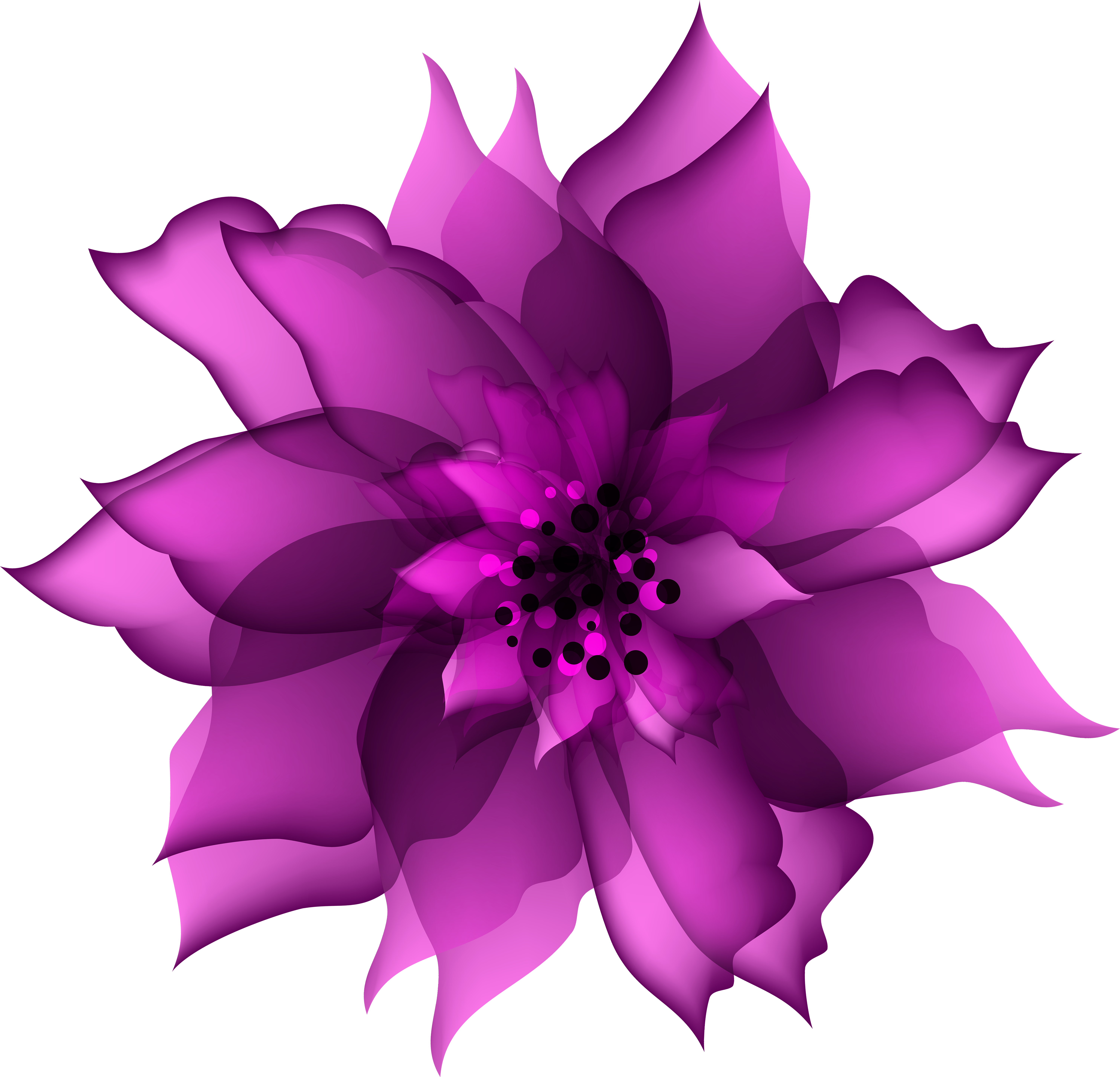 Purple Flower Vine Clipart Download - Clip Art (6000x5773), Png Download