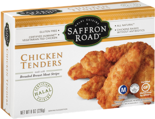 Saffron Road Chicken Tenders - 8 Oz Box (600x600), Png Download
