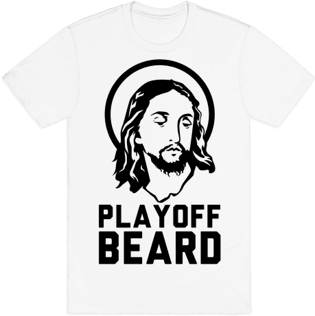 Jesus Playoff Beard Mens T-shirt - Mens Halloween T Shirt (484x484), Png Download
