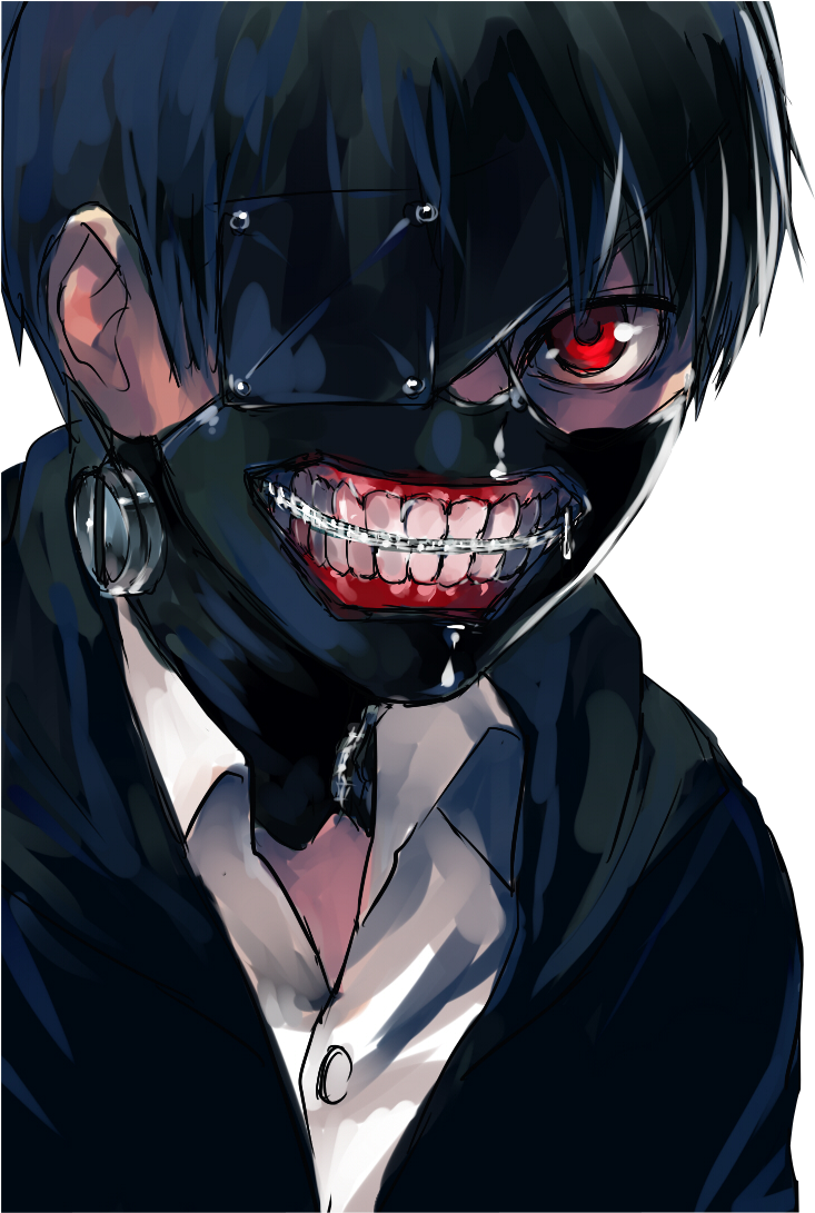 The Darkness Of The Abyss - Hot Anime Tokyo Ghoul Kaneki Ken Big Mouth Cosplay (776x1090), Png Download