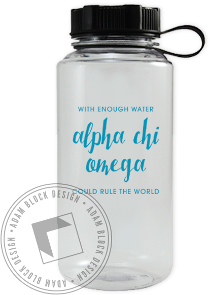 Alpha Chi Omega Water Bottle - Rush Sigma Nu Shirt (464x585), Png Download