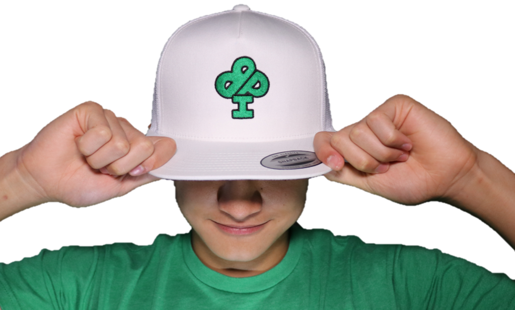 White Trucker Hat Featuring Green Classic Ibp Logo - Ibp Hat (1023x616), Png Download
