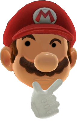 A Mario Thinking Emoji - Mario Emoji (309x412), Png Download