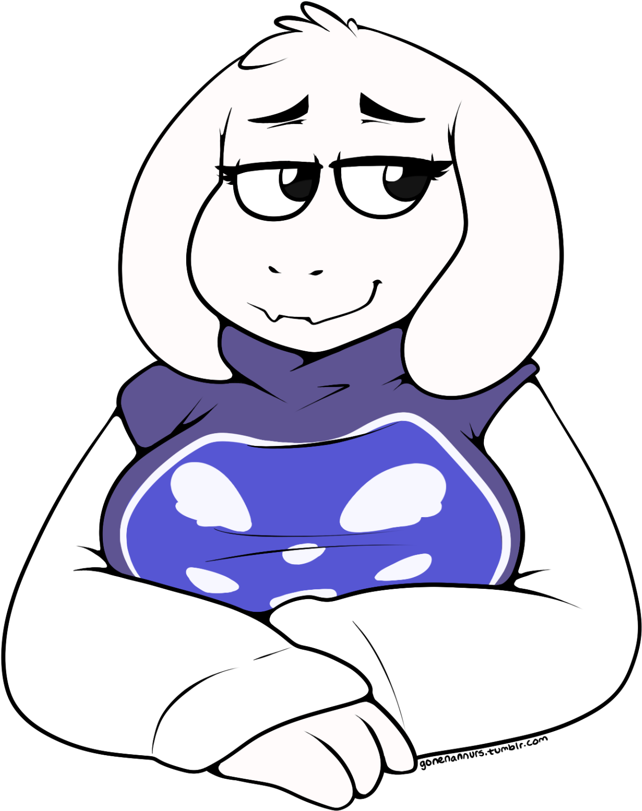 I Never Got A Chance To Draw Toriel When Undertale - Cartoon (1280x1601), Png Download