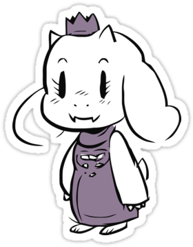 "undertale Toriel" Stickers By Sirsans - Cartoon (375x360), Png Download