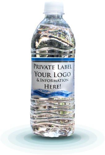 Private Label Current - Water Bottle With White Label Png (339x501), Png Download
