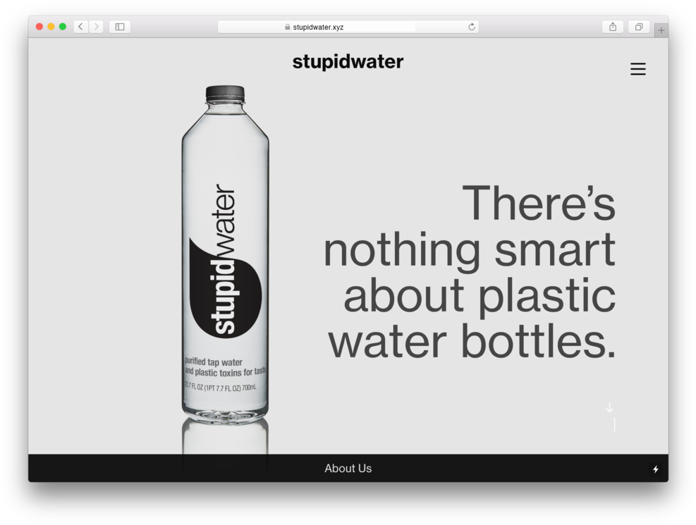 Stupidwater Microsite (1000x754), Png Download