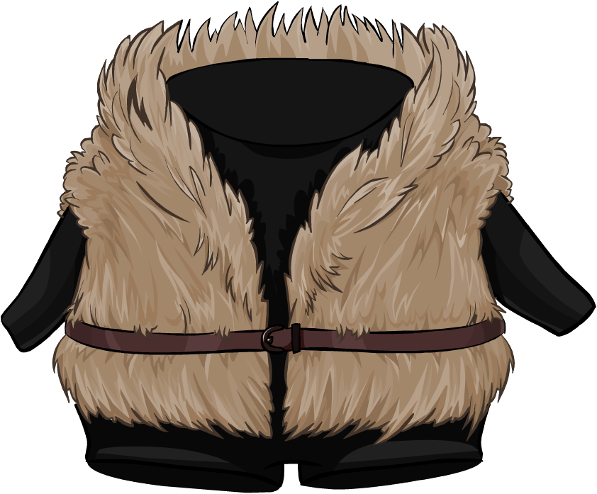 Fuzzy Coat And Tights - Club Penguin Coats (842x697), Png Download