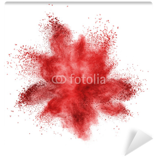 Red Powder Explosion Isolated On White Wall Mural • - Blue Dust Explosion Png (400x400), Png Download