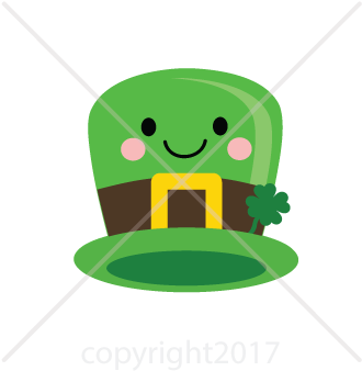 Kawaii Irish Hat- - Cartoon (360x360), Png Download