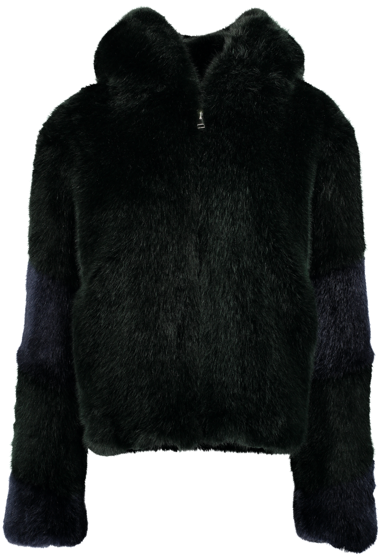 Lisa Faux Fur Coat Blue Navy Stripe - Fake Fur (1280x1920), Png Download