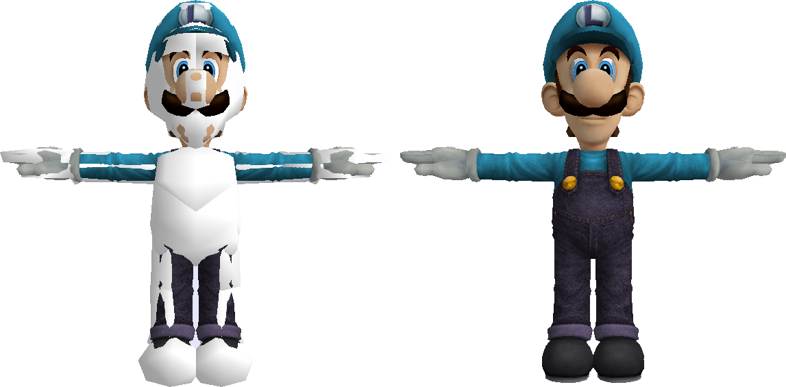 Blue Luigi Smash Bros (1147x565), Png Download