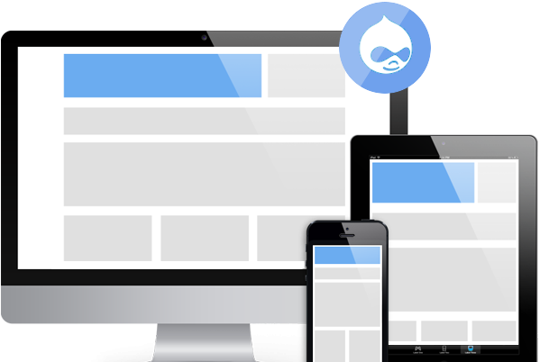 Drupal Blank Theme - Web Template (598x410), Png Download