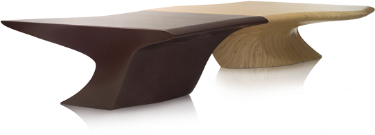 Photograph Courtesy Of Sawaya & Moroni - Zaha Hadid Wooden Table (547x494), Png Download