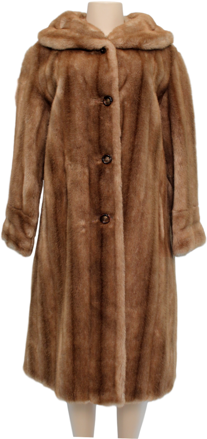 Mincara By Russel Taylor Vintage Faux Fur Coat (881x1584), Png Download