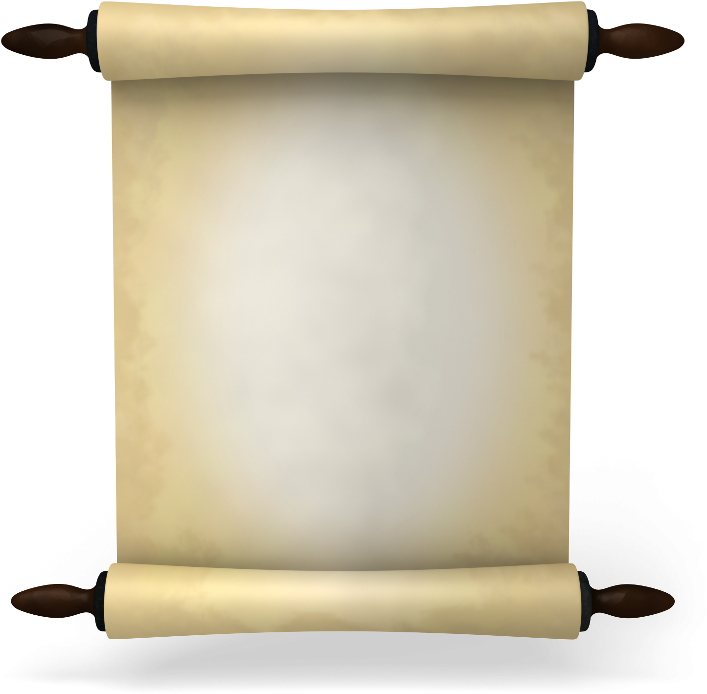 Art Illustration Of An Unrolled Scroll Of Parchment - Scroll Clip Art (1600x1600), Png Download