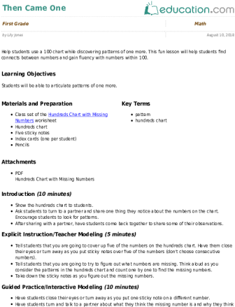 Then Came One - Counting Collections Lesson Plan (340x446), Png Download