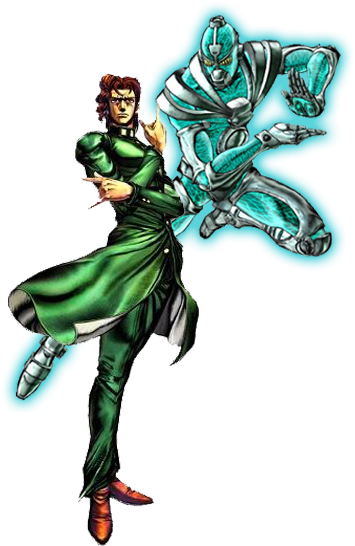 Noriaki Kakyoin And Hierophant Green By Luciano6254-d6z0v8l - Noriaki Kakyoin And Hierophant Green (408x584), Png Download