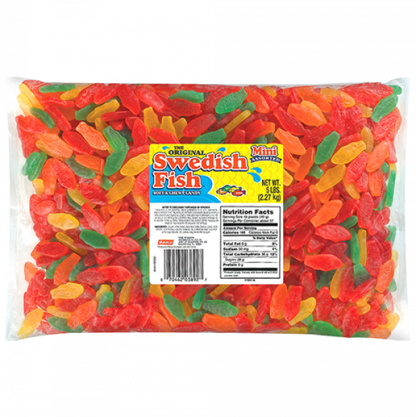 Swedish Fish Assorted Buy It At Nonstopsaving - Swedish Fish (mini Assorted) (600x601), Png Download