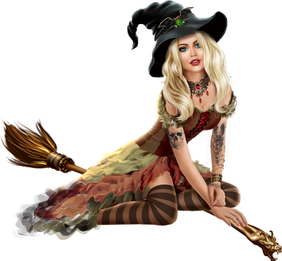 Halloween Witchstickers Darkside Scary New Sexy Witches - Witch Png (398x368), Png Download