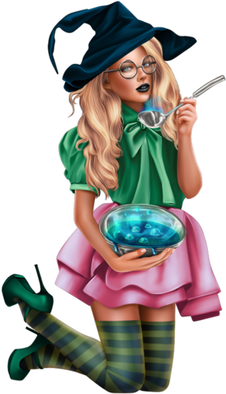 Tube Halloween Femme Halloween 1, Witch, Tube, Sexy - Illustration (537x800), Png Download