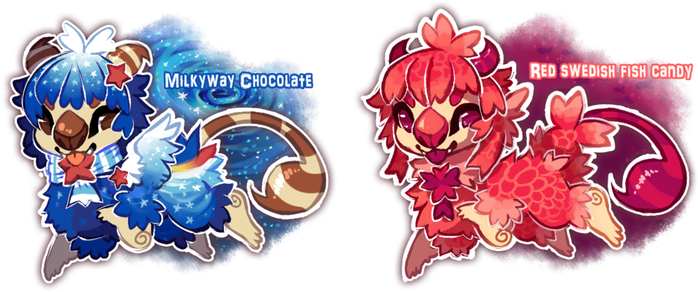 Milkyway And Swedish Fish Scorplins Auctions By Dexikon - Illustration (1024x442), Png Download