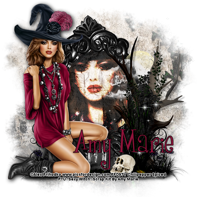 New *sexy Witch* Scrap Kit By Amy Marie Kits The Kit - Illustration (700x700), Png Download
