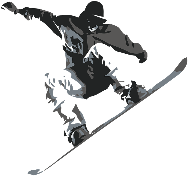 Snowboarding Jumping Png Free Download - Snowboard Snowboarding (960x640), Png Download