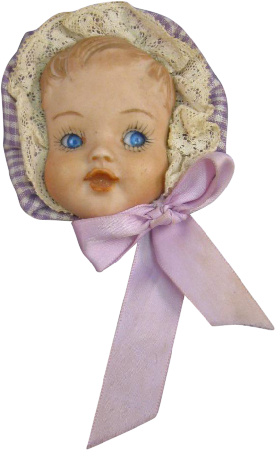 Baby Doll Face Pin Porcelain Bisque Vintage Doll Png - Doll (911x911), Png Download