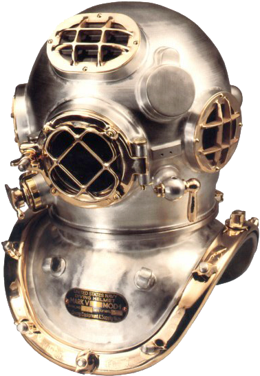 Us Navy Mark V Divers Helmet (386x554), Png Download