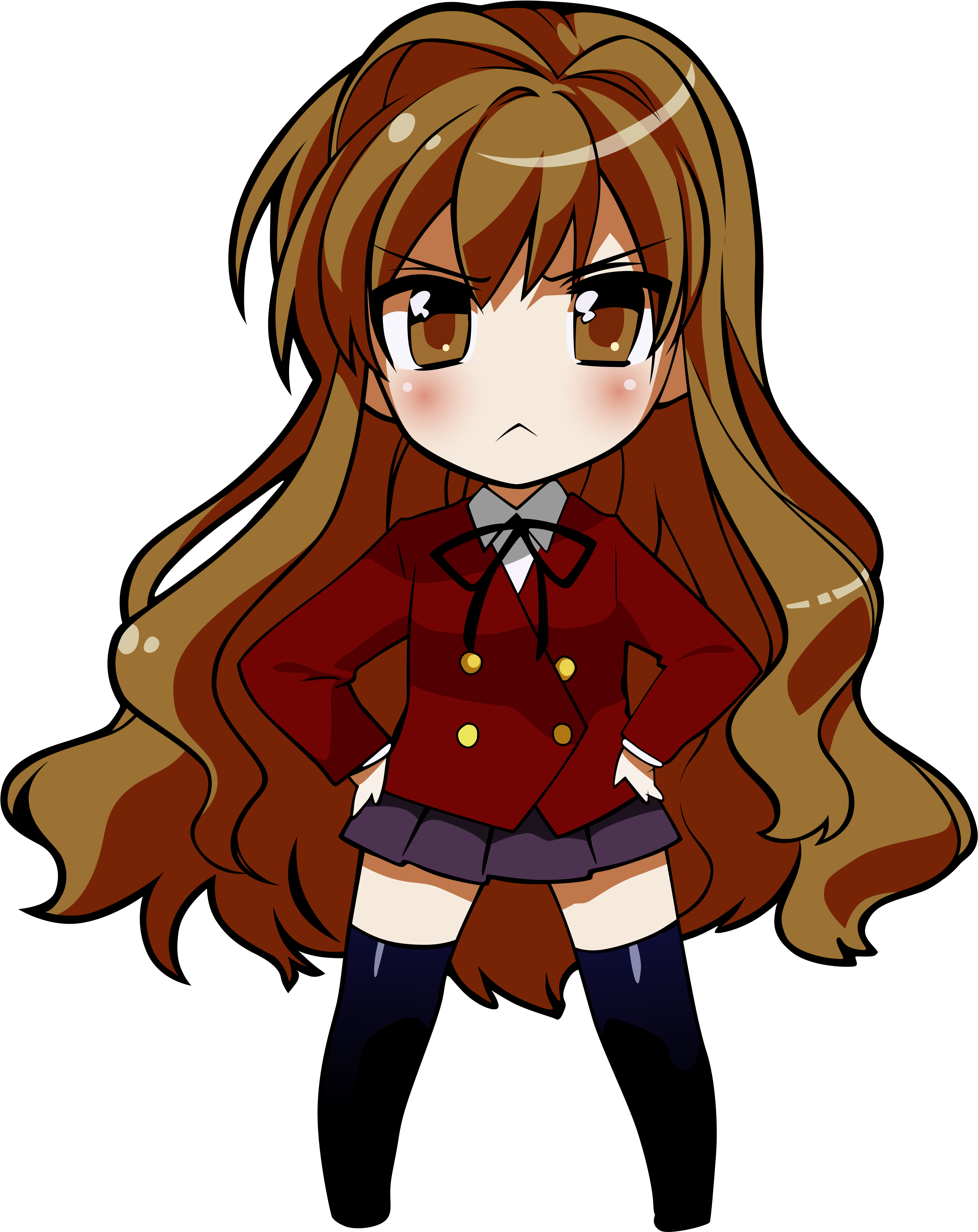 Download Png - Anime Chibi With Transparent Background (4000x4070), Png Download