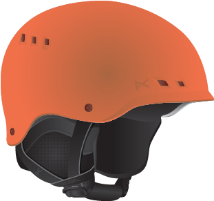 Construction - Anon Orange Helmet (482x367), Png Download