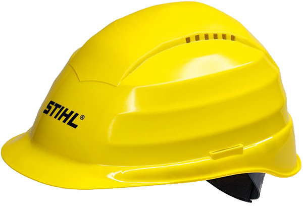 Rockman Yellow Construction Helmet - Stihl Rockman Construction Helmet - Yellow (600x408), Png Download