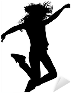 Girl Jumping Silhouette Png - Teen Girl Silhouette Png (400x400), Png Download