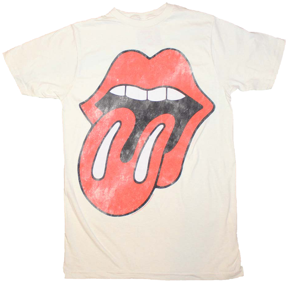 Distressed Tongue Rolling Stones T-shirt - T-shirt: The Rolling Stones - As Worn (934x918), Png Download