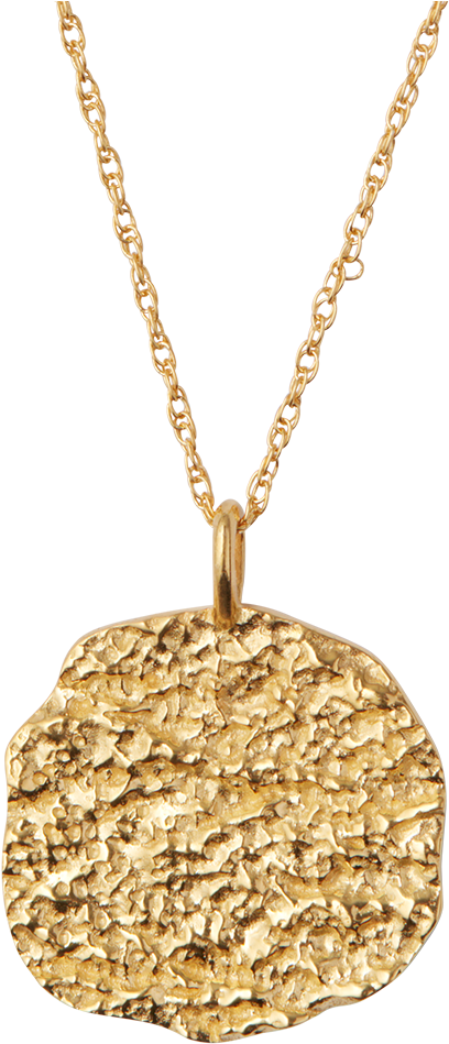 Gold Necklace Round Pendant (1024x1024), Png Download