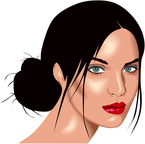 Face,woman - Retrato De Mujer Png (500x496), Png Download