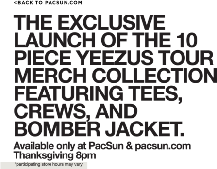 Pacsun Yeezus Line - Target (454x372), Png Download
