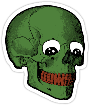 Skull Pepe - Skull (375x360), Png Download