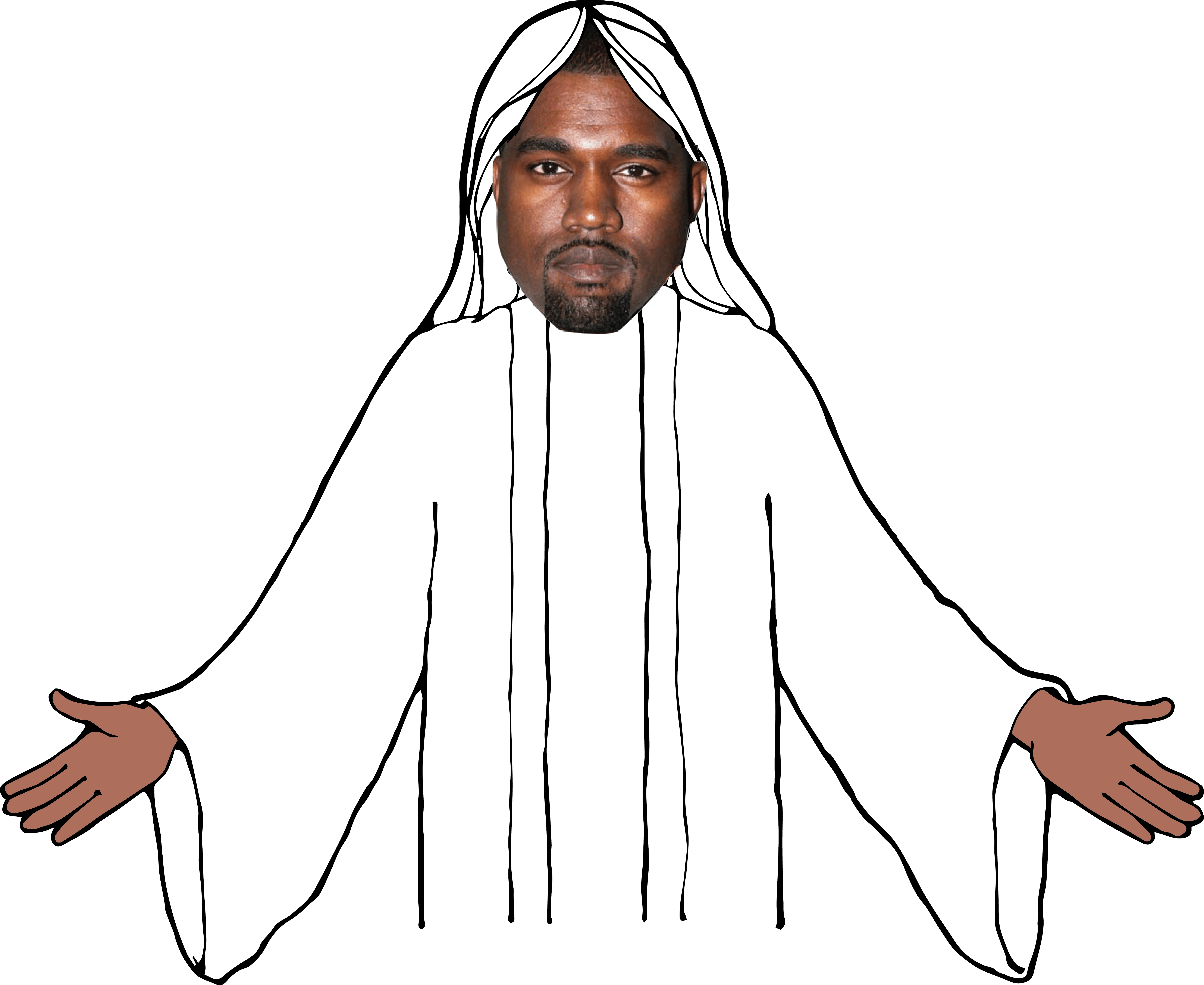 P4 Yeezus - Kanye West (5636x4611), Png Download