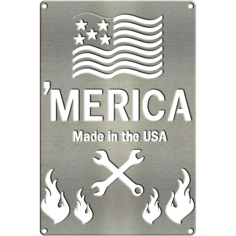 'merica Metal Sign W/ Color Options 12″x8″ Metal Signs - California (800x800), Png Download