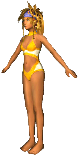 Rikku Swimsuit (261x515), Png Download